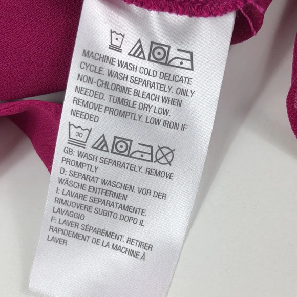 2/$30 LOGO LOUNGE by Lori Goldstein Cardigan Fuchsia Size Small Knit W/Chiffon - Picture 10 of 16